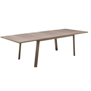DEOKORK Hliníkový stôl ALORA 170/264x101 cm (šedo-hnedý)