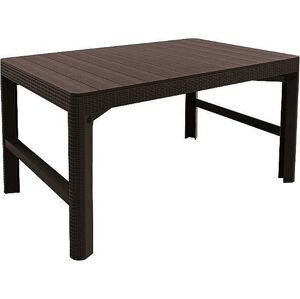 Záhradný stôl z umelého ratanu LINCOLN 2v1 (hnedý)