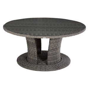 Ratanový stôl jedálenský BORNEO priemer 160 cm (sivá)