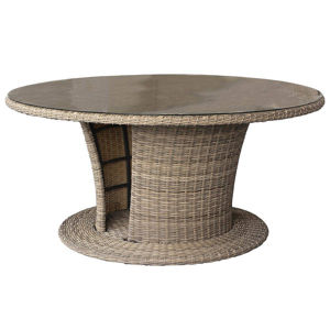 Ratanový stôl jedálenský BORNEO priemer 160 cm (hnedá)