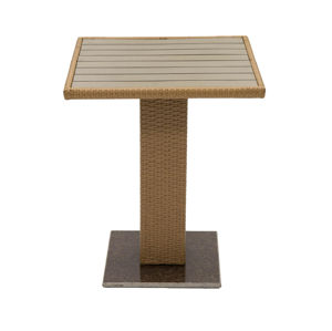DEOKORK Záhradný ratanový stôl BISTRO SIENA (béžová)