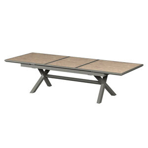 HESPERIDE Hliníkový stôl VERONA 250/330 cm (šedo-hnedý/medová)
