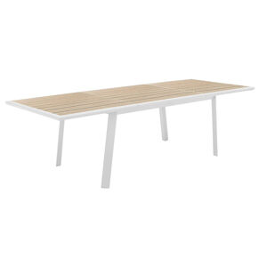 Hliníkový stôl NOVARA 170/264 cm (biela)